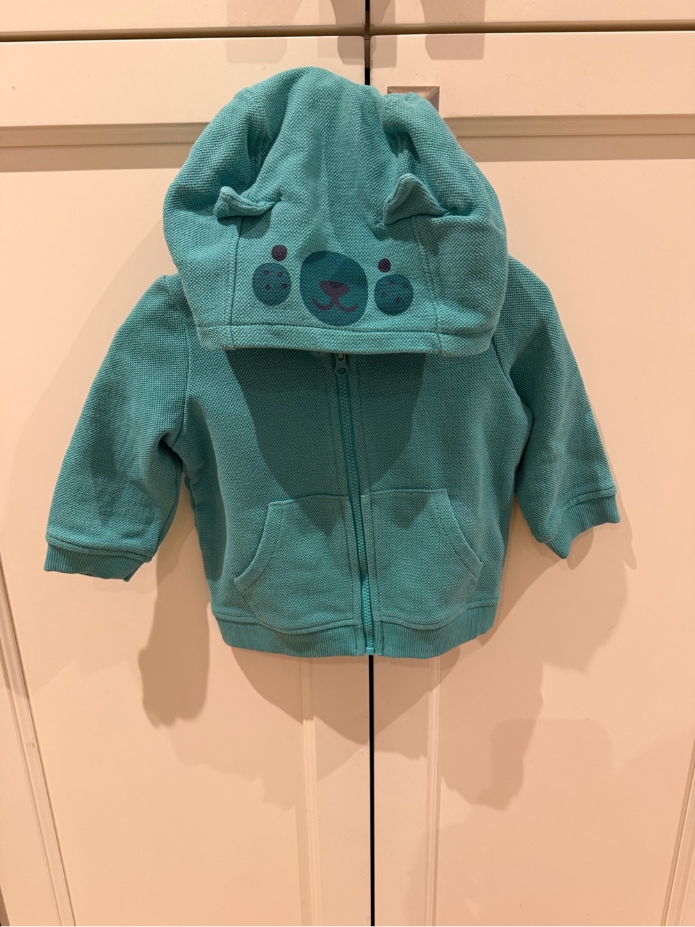 Du pareil au meme 6m Classic Turquoise Zip-Up dog Hooded Sweatshirt